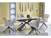 Стол обеденный HALMAR LUCIANO белый мрамор/че..