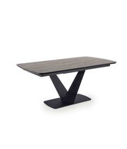 Стол обеденный HALMAR VINSTON темно-серый/черный, 180-230/95/76