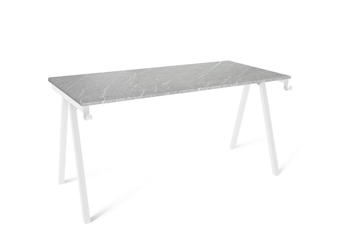 Стол Sheffilton SHT-TU64/TT 120/80 МДФ белый/серый мрамор