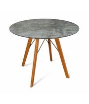 Стол Sheffilton SHT-TU9-2/ТT27-1 90 пластик HPL светлый орех/бостон темный