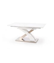 Стол обеденный HALMAR SANDOR белый/белый, 160-220/90/75