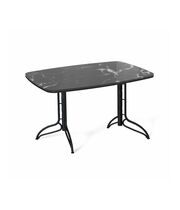 Стол Sheffilton SHT-TU20/TT32 118/77 стекло/ЛДСП черный муар /черный мрамор