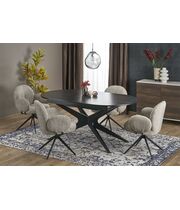 Стол обеденный HALMAR SANDRO черный/черный, 180-240/100/76