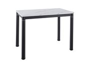 Стол обеденный SIGNAL DAMAR белый мрамор/черн..