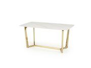 Стол обеденный HALMAR CLEMENTE белый мрамор/з..