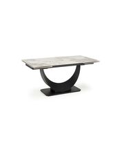 Стол обеденный HALMAR FERNANDO белый мрамор/черный, 160-240/92/75