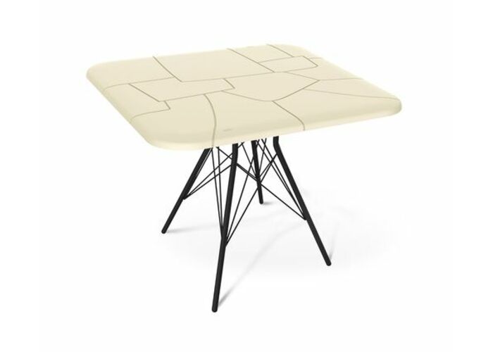 Стол Sheffilton SHT-TU2-1/TT30 83/83 артикул SHT-T123 черный муар/бежевый ral1013