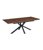 Стол обеденный SIGNAL LOGAN орех/черный, 160-200/90/75