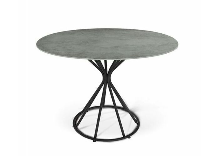 Стол Sheffilton SHT-TU4-1/TT21-6 100/75 керамика  чёрный муар/гранитно-серый