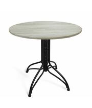 Стол Sheffilton SHT-TU25/90 МДФ черный муар/дуб верона белый