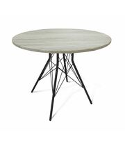 Стол Sheffilton SHT-TU2-1/90 МДФ артикул SHT-T142 черный муар/дуб верона белый