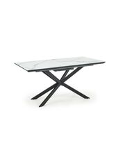 Стол обеденный HALMAR DIESEL белый мрамор/темно-серый/черный, 160-200/90/76