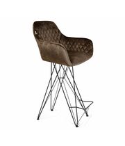 Стул барный Sheffilton SHT-ST38/S66 коричнеый трюфель/черный муар