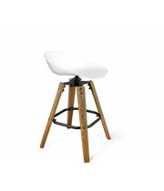 Стул барный Sheffilton SHT-ST19/S93 артикул СТ-238 белый/браш.коричневый/черный муар