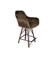 Стул полубарный Sheffilton SHT-ST38/S80-1 коричневый трюфель/темный орех/черный