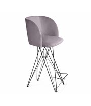 Стул барный Sheffilton SHT-ST33/S66 сиреневая орхидея/черный муар