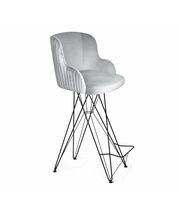 Стул барный Sheffilton SHT-ST39-1/S66 серое облако/черный муар