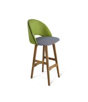 Стул барный Sheffilton SHT-ST34-3/S65 оливковый/гусиная лапка/дуб коричневый брашированный