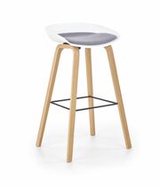 Стул барный HALMAR H86 белый/серый