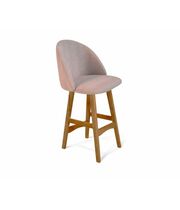 Стул полубарный Sheffilton SHT-ST35/S65-1 артикул СТ-398 розовый десерт /светлый орех