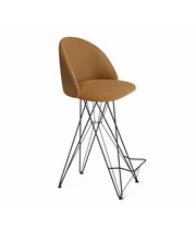 Стул барный Sheffilton SHT-ST35/S66 горчичный/черный муар