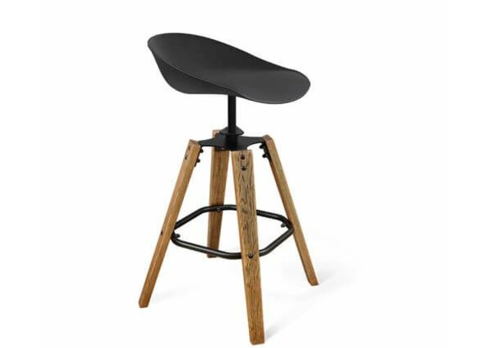 Стул барный Sheffilton SHT-ST19/S93 артикул СТ-238 черный/браш.коричневый/черный муар