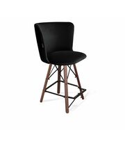 Стул полубарный Sheffilton SHT-ST36/S80-1 ночное затмение/темный орех/черный