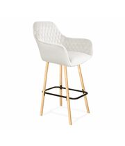 Стул барный Sheffilton SHT-ST38/S94 зефирный/прозрачный лак/черный муар