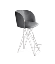 Стул барный Sheffilton SHT-ST33/S66 угольно-серый/хром лак