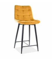 Стул барный SIGNAL CHIC H-2 Velvet Bluvel 68 карри/черный мат