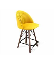 Стул полубарный Sheffilton SHT-ST35-1/S80-1 имперский желтый/темный орех/черный