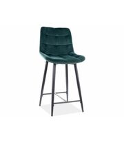 Стул барный SIGNAL CHIC H-2 Velvet Bluvel 78 зеленый/черный