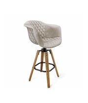 Стул барный Sheffilton SHT-ST31-C4/S93 лунный камень/браш.коричневый/черныймуар