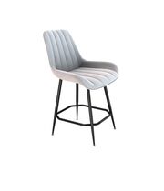 Стул полубарный Sheffilton SHT-ST37/S148-1 серое облако/черный муар