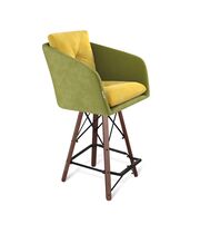 Стул полубарный Sheffilton SHT-ST43-2/S80-1 фисташковый десерт/темный орех/черный