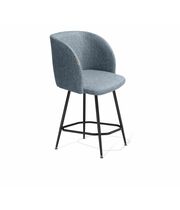 Стул полубарный Sheffilton SHT-ST33/S131-1 артикул СТ-577 синий лед/черный муар