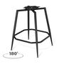 Стул полубарный Sheffilton SHT-ST19-SF2/S1480-1 туманная дымка/черный муар, поворотный