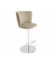 Стул барный Sheffilton SHT-ST36/S128 ванильный крем/хром/белый муар