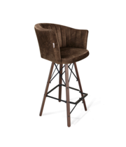 Стул барный Sheffilton SHT-ST42-1/S80 кофейный трюфель/темный орех/черный