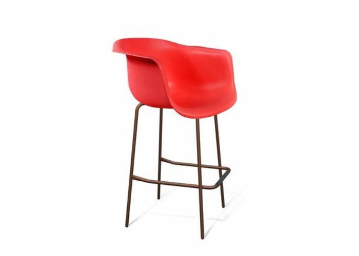 Стул барный Sheffilton SHT-ST31/S29 красный RAL3020/медный металлик