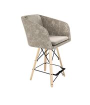 Стул полубарный SHT-ST43-1/S80-1 карамельный латте/прозрачный лак/черный