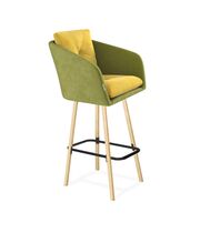 Стул барный Sheffilton SHT-ST43-2/S94 фисташковый десерт/прозрачный лак/черный муар