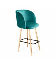 Стул барный Sheffilton SHT-ST33-1/S94 альпийский бирюзовый/прозр.лак/черн.муар