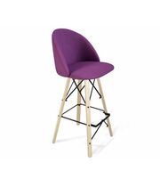 Стул барный Sheffilton SHT-ST35/S80 артикул СТ-299 ягодное варенье/прозрачный лак/черный