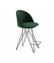 Стул полубарный Sheffilton SHT-ST35-2/S66-1 артикул СТ-332 лиственно-зеленый/черный муар