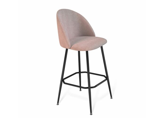 Стул барный Sheffilton SHT-ST35/S131 артикул СТ-560 розовый десерт/черный муар
