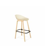 Стул полубарный Sheffilton SHT-ST19/S94-1 бежевый/прозрачный лак/черный муар