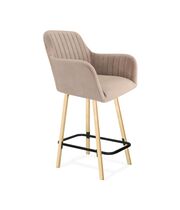 Стул полубарный Sheffilton SHT-ST38-1/S94-1 латте/прозрачный лак/черный муар