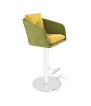 Стул барный SHT-ST43-1/S128 фисташковый десерт/хром/белый муар