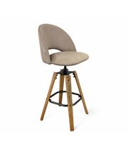 Стул барный Sheffilton SHT-ST34-1/S93 латте/браш.коричневый/чёрный